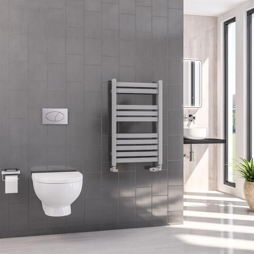 Eastbrook Defford Designer Towel Radiator 500mm x 800mm - Matt Grey - 89.1280 - TAP 'N' SHOWER