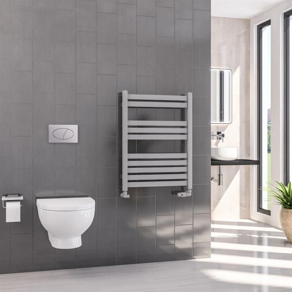Eastbrook Defford Designer Towel Radiator 600mm x 800mm - Matt Grey - 89.1281 - TAP 'N' SHOWER