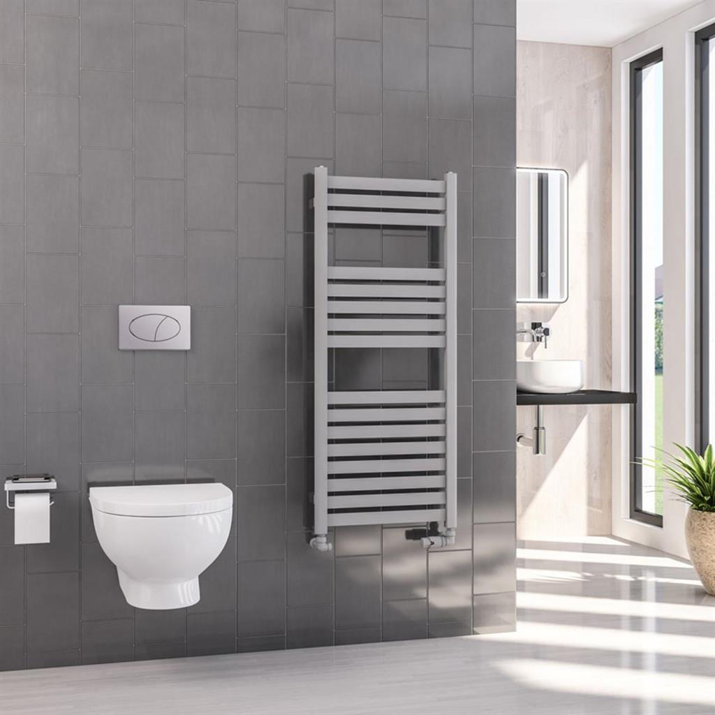 Eastbrook Defford Designer Towel Radiator 500mm x 1200mm - Matt Grey - 89.1282 - TAP 'N' SHOWER