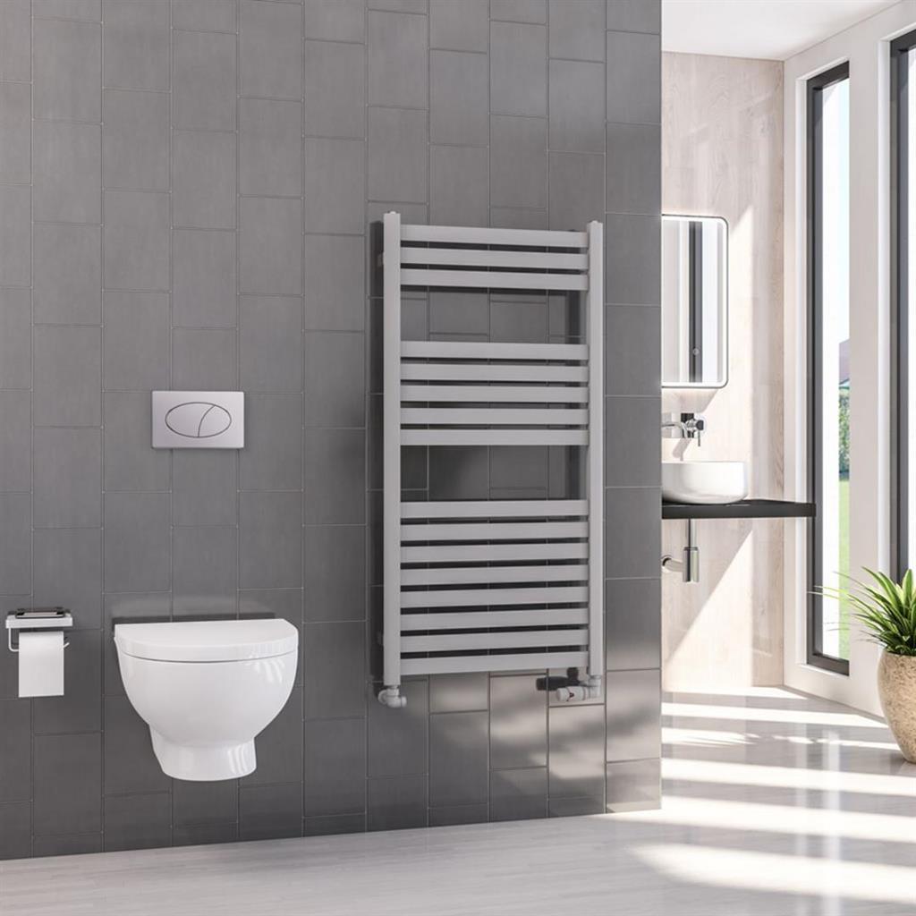 Eastbrook Defford Designer Towel Radiator 600mm x 1200mm - Matt Grey - 89.1283 - TAP 'N' SHOWER