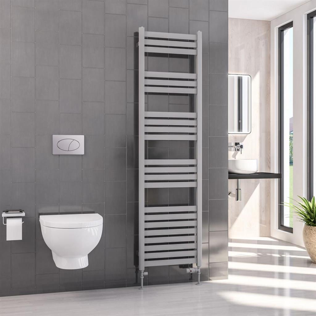 Eastbrook Defford Designer Towel Radiator 500mm x 1800mm - Matt Grey - 89.1284 - TAP 'N' SHOWER