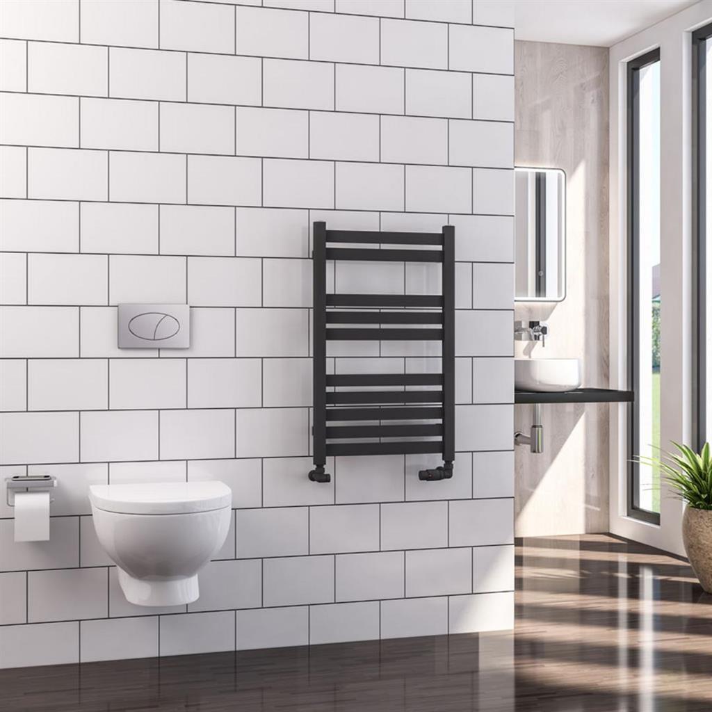 Eastbrook Defford Designer Towel Radiator 500mm x 800mm - Matt Anthracite - 89.1286 - TAP 'N' SHOWER