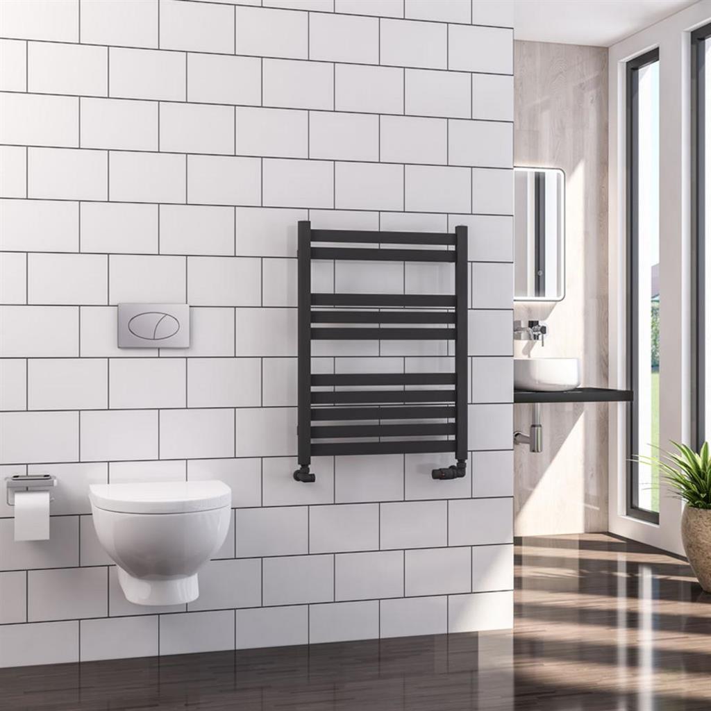 Eastbrook Defford Designer Towel Radiator 600mm x 800mm - Matt Anthracite - 89.1287 - TAP 'N' SHOWER