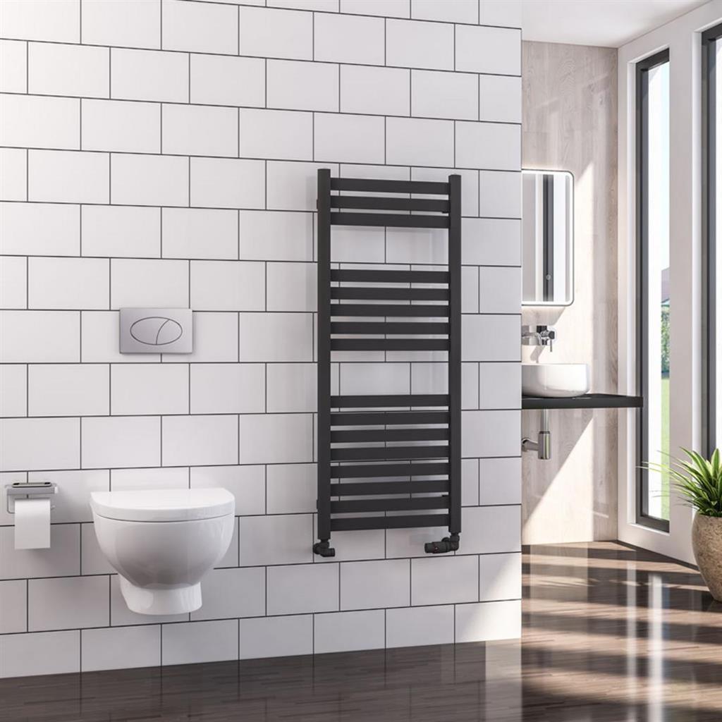 Eastbrook Defford Designer Towel Radiator 500mm x 1200mm - Matt Anthracite - 89.1288 - TAP 'N' SHOWER