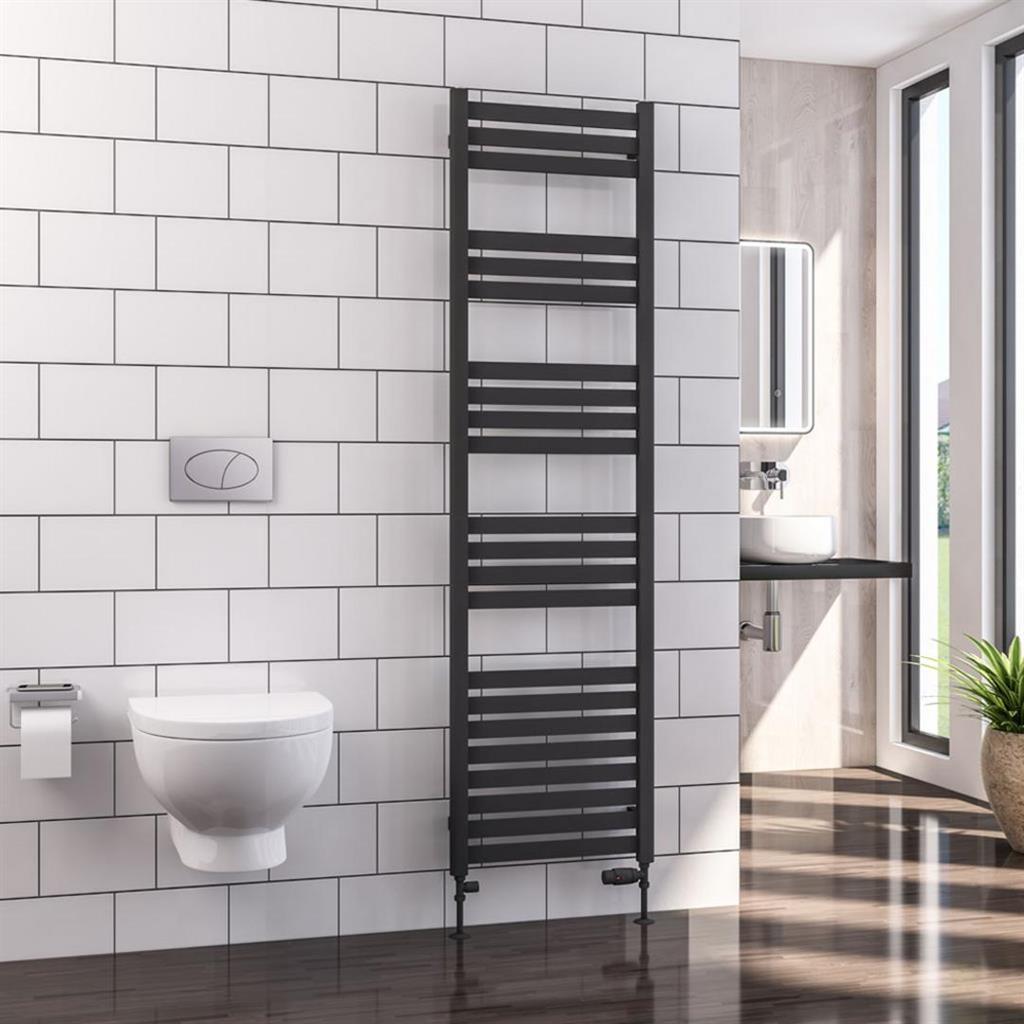 Eastbrook Defford Designer Towel Radiator 500mm x 1800mm - Matt Anthracite - 89.1290 - TAP 'N' SHOWER