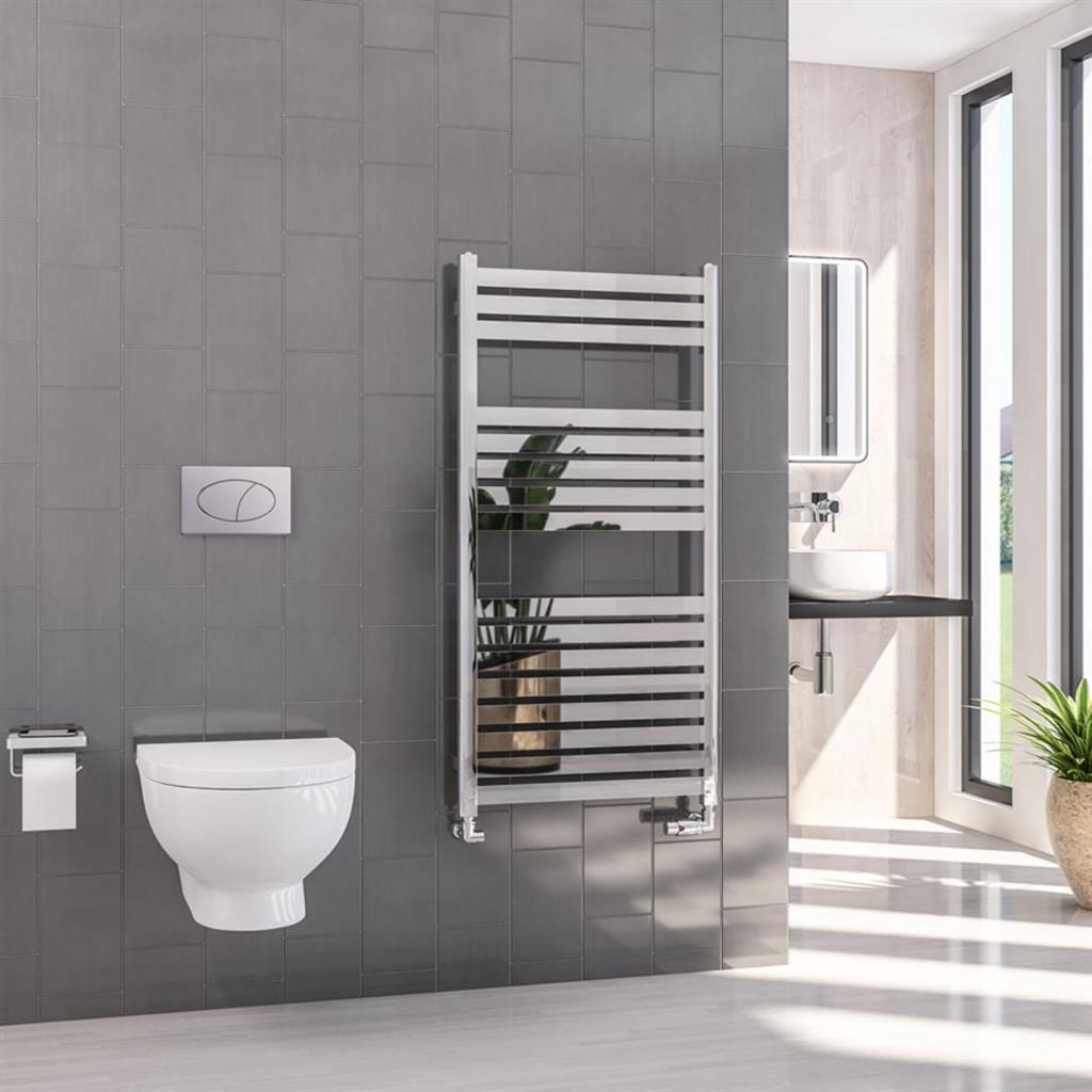 Eastbrook Defford Designer Towel Radiator 600mm x 1200mm - Chrome - 89.1301 - TAP 'N' SHOWER