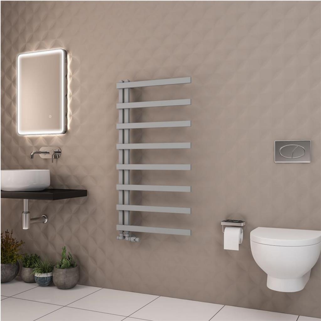 Eastbrook Platani Designer Towel Radiator 600mm x 1150mm - Matt Grey - 89.1337 - TAP 'N' SHOWER
