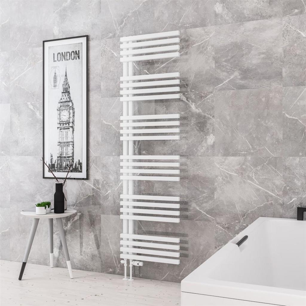 Eastbrook Reinbach Designer Towel Radiator 500mm x 1800mm - Matt White - 89.1362 - TAP 'N' SHOWER