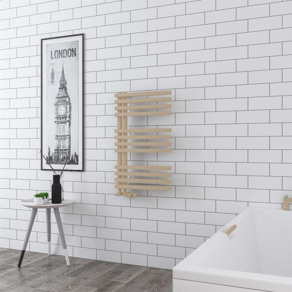 Eastbrook Reinbach Designer Towel Radiator 500mm x 800mm - Matt Cappuccino - 89.1364 - TAP 'N' SHOWER