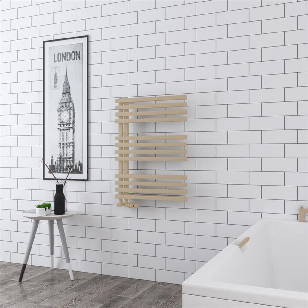 Eastbrook Reinbach Designer Towel Radiator 600mm x 800mm - Matt Cappuccino - 89.1365 - TAP 'N' SHOWER