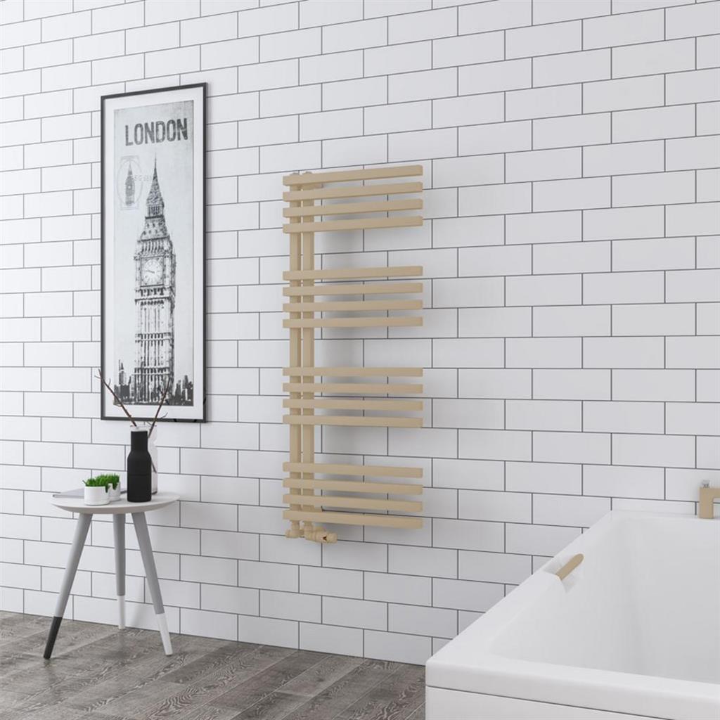 Eastbrook Reinbach Designer Towel Radiator 500mm x 1200mm - Matt Cappuccino - 89.1366 - TAP 'N' SHOWER