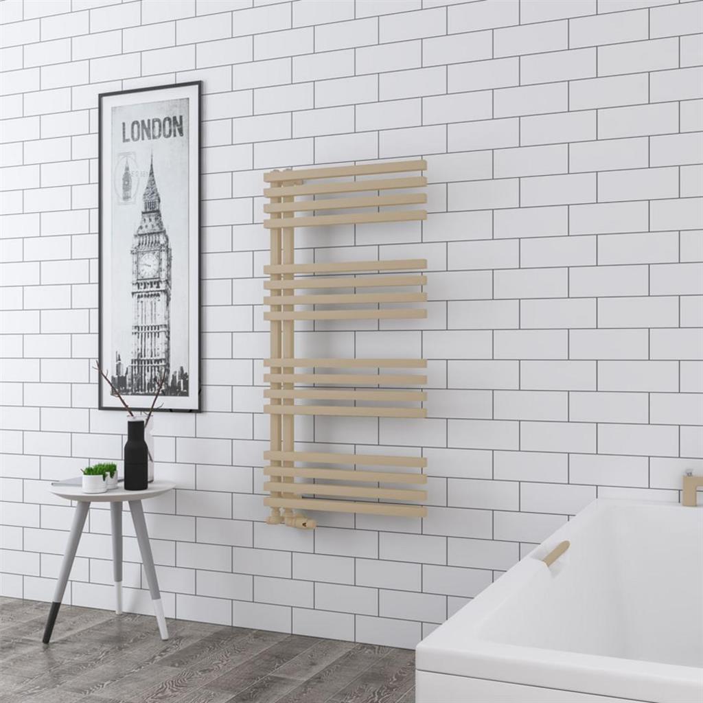 Eastbrook Reinbach Designer Towel Radiator 600mm x 1200mm - Matt Cappuccino - 89.1367 - TAP 'N' SHOWER