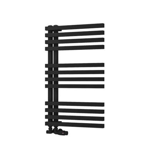 Eastbrook Reinbach Designer Towel Radiator 500mm x 800mm - Matt Black - 89.1382 - TAP 'N' SHOWER