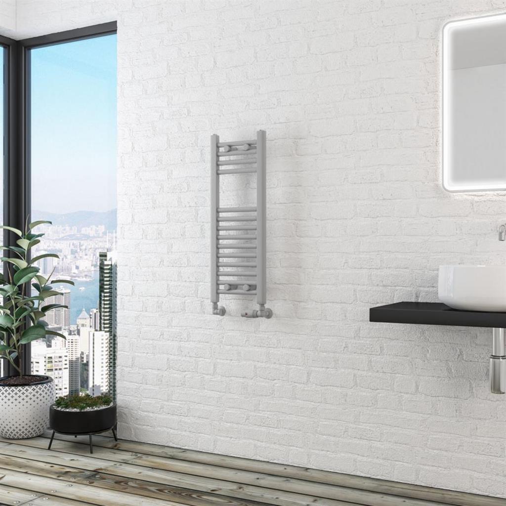 Eastbrook Wingrave Straight Multirail Towel Radiator 300mm x 800mm - Matt Grey - 89.1415 - TAP 'N' SHOWER