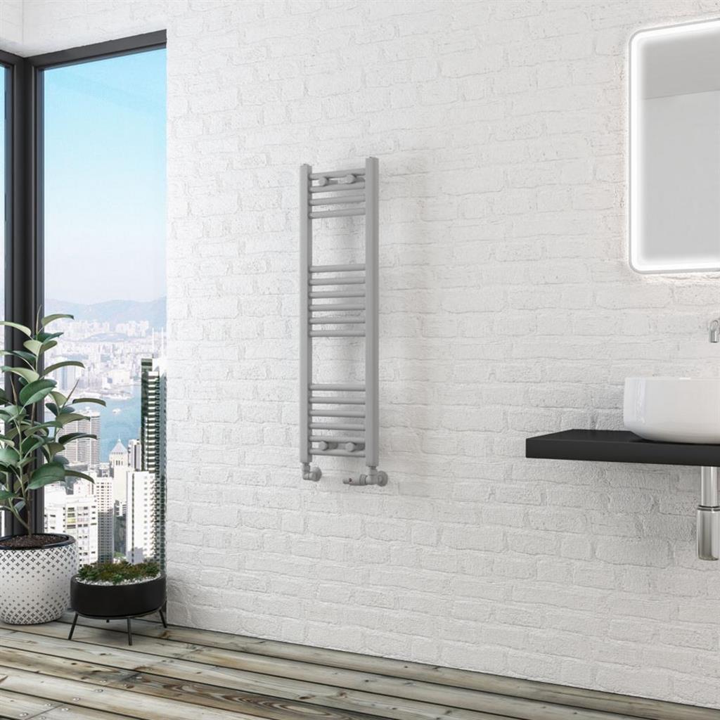 Eastbrook Wingrave Straight Multirail Towel Radiator 300mm x 1000mm - Matt Grey - 89.1419 - TAP 'N' SHOWER