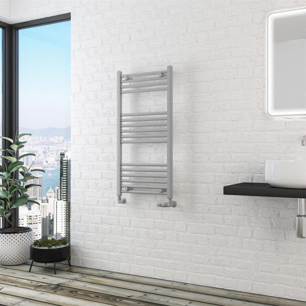 Eastbrook Wingrave Straight Multirail Towel Radiator 500mm x 1000mm - Matt Grey - 89.1421 - TAP 'N' SHOWER