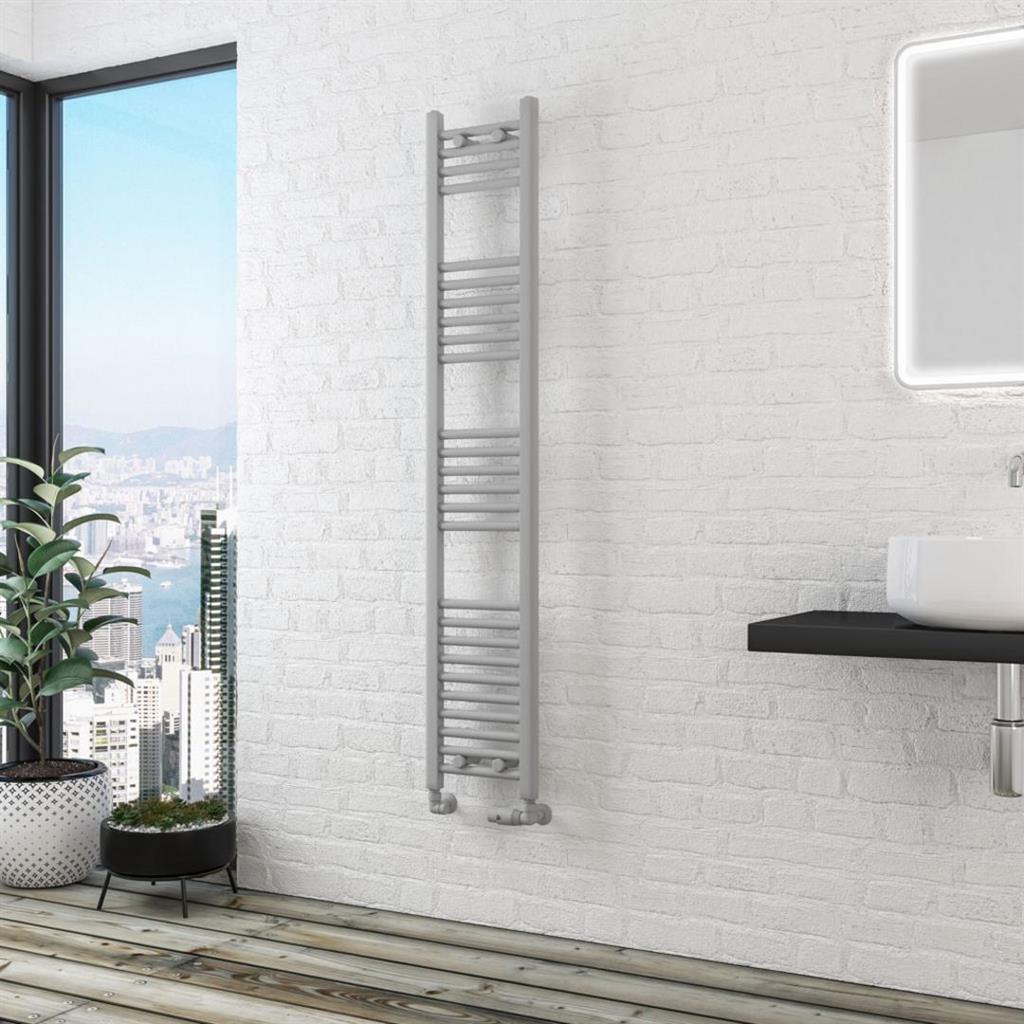 Eastbrook Wingrave Straight Multirail Towel Radiator 300mm x 1600mm - Matt Grey - 89.1431 - TAP 'N' SHOWER