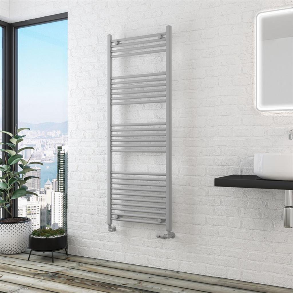 Eastbrook Wingrave Straight Multirail Towel Radiator 600mm x 1600mm - Matt Grey - 89.1434 - TAP 'N' SHOWER