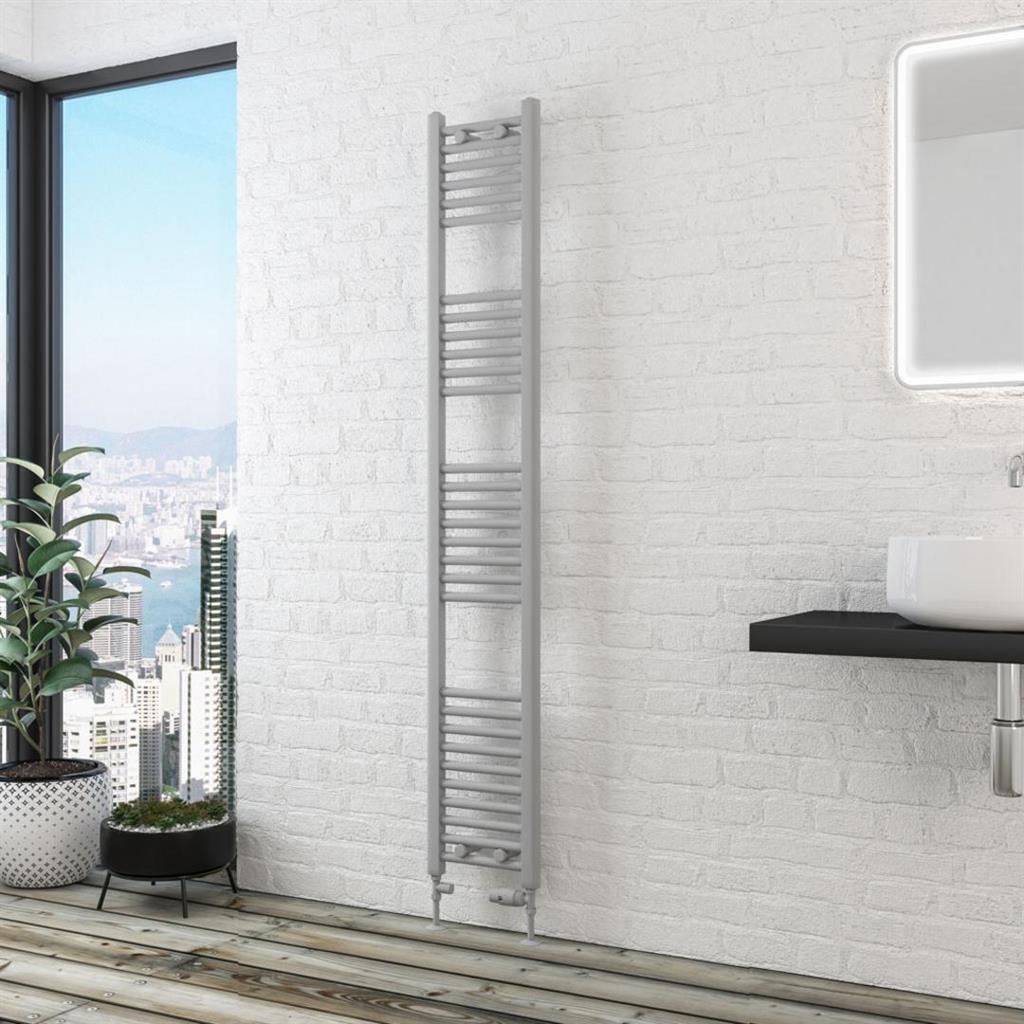 Eastbrook Wingrave Straight Multirail Towel Radiator 300mm x 1800mm - Matt Grey - 89.1435 - TAP 'N' SHOWER