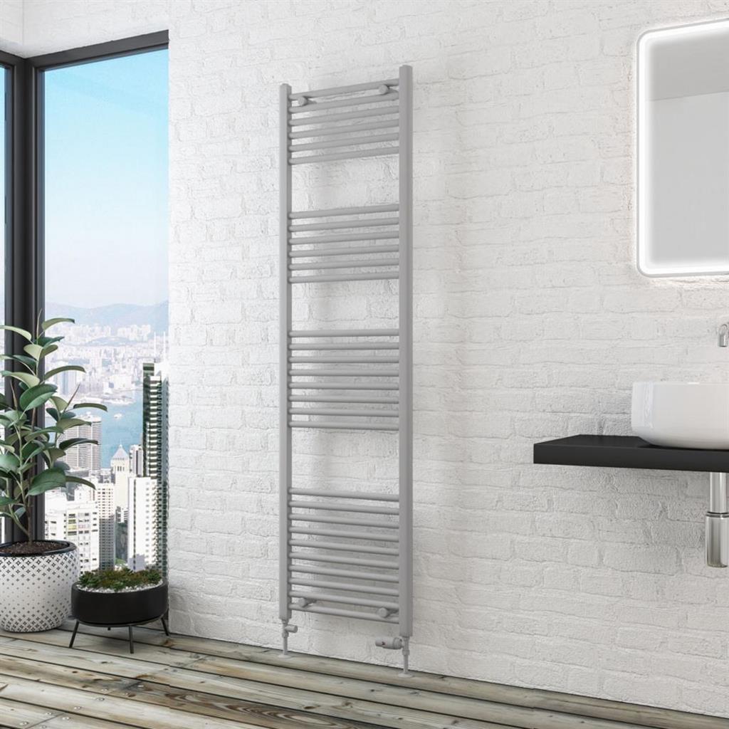Eastbrook Wingrave Straight Multirail Towel Radiator 500mm x 1800mm - Matt Grey - 89.1437 - TAP 'N' SHOWER
