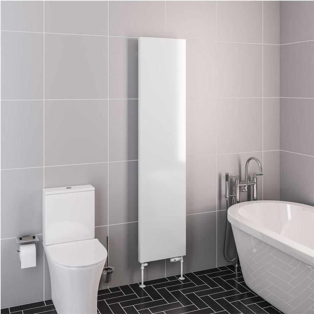 Eastbrook Wingrave Flat Panel Designer Radiator 410mm x 1800mm - Gloss White - 89.1452 - TAP 'N' SHOWER