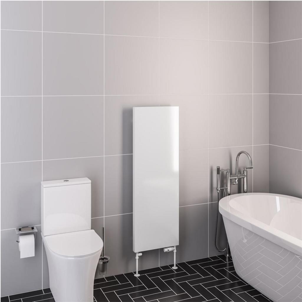 Eastbrook Wingrave Flat Panel Designer Radiator 410mm x 1200mm - Gloss White - 89.1456 - TAP 'N' SHOWER