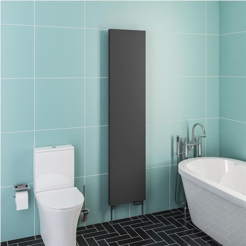 Eastbrook Wingrave Flat Panel Designer Radiator 410mm x 1800mm - Matt Anthracite - 89.1464 - TAP 'N' SHOWER