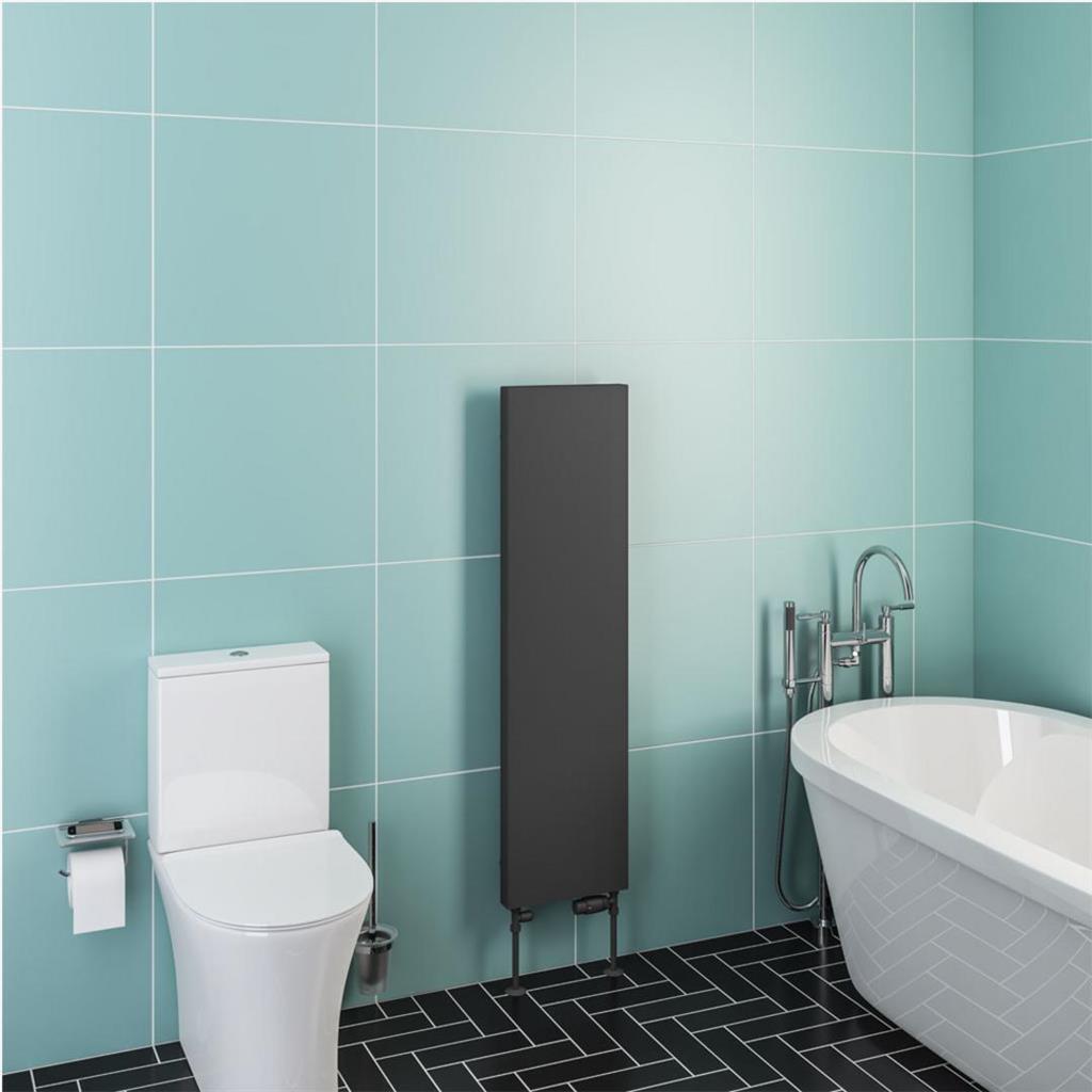 Eastbrook Wingrave Flat Panel Designer Radiator 310mm x 1200mm - Matt Anthracite - 89.1467 - TAP 'N' SHOWER