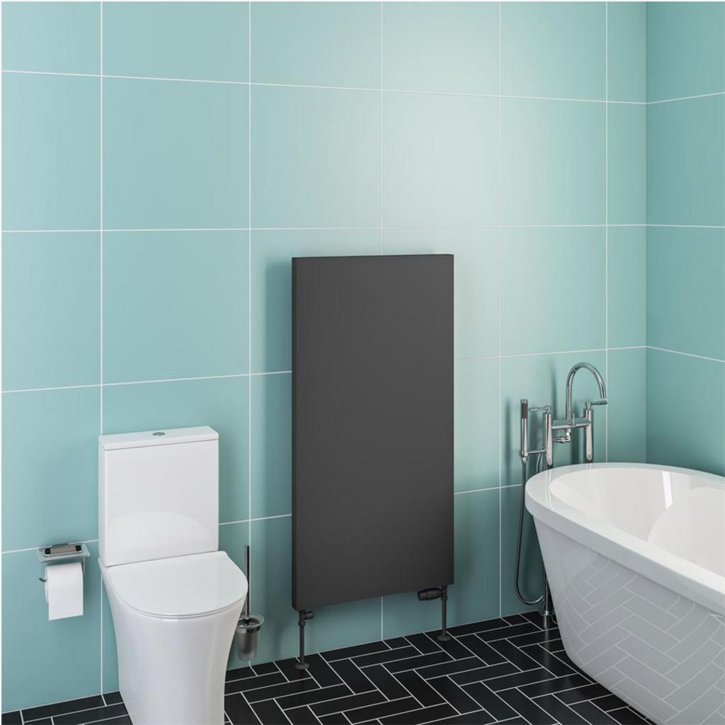 Eastbrook Wingrave Flat Panel Designer Radiator 610mm x 1200mm - Matt Anthracite - 89.1470 - TAP 'N' SHOWER