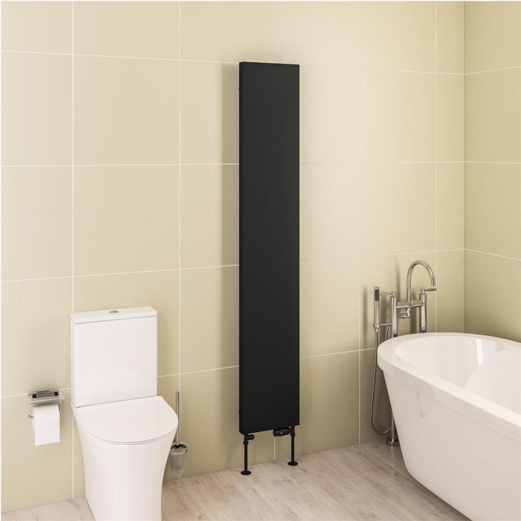 Eastbrook Wingrave Flat Panel Designer Radiator 310mm x 1800mm - Matt Black - 89.1475 - TAP 'N' SHOWER