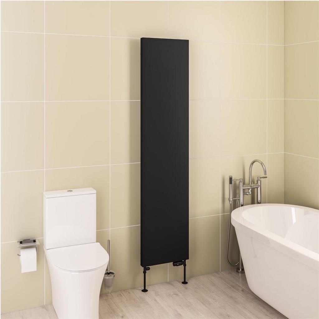 Eastbrook Wingrave Flat Panel Designer Radiator 410mm x 1800mm - Matt Black - 89.1476 - TAP 'N' SHOWER