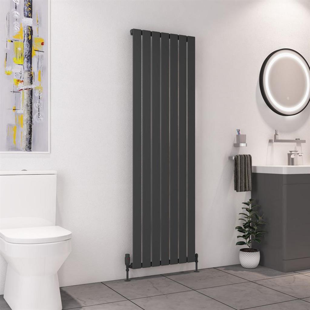Eastbrook Deddington Vertical Designer Radiator1800mm x 550mm - Matt Anthracite - 89.1514 - TAP 'N' SHOWER