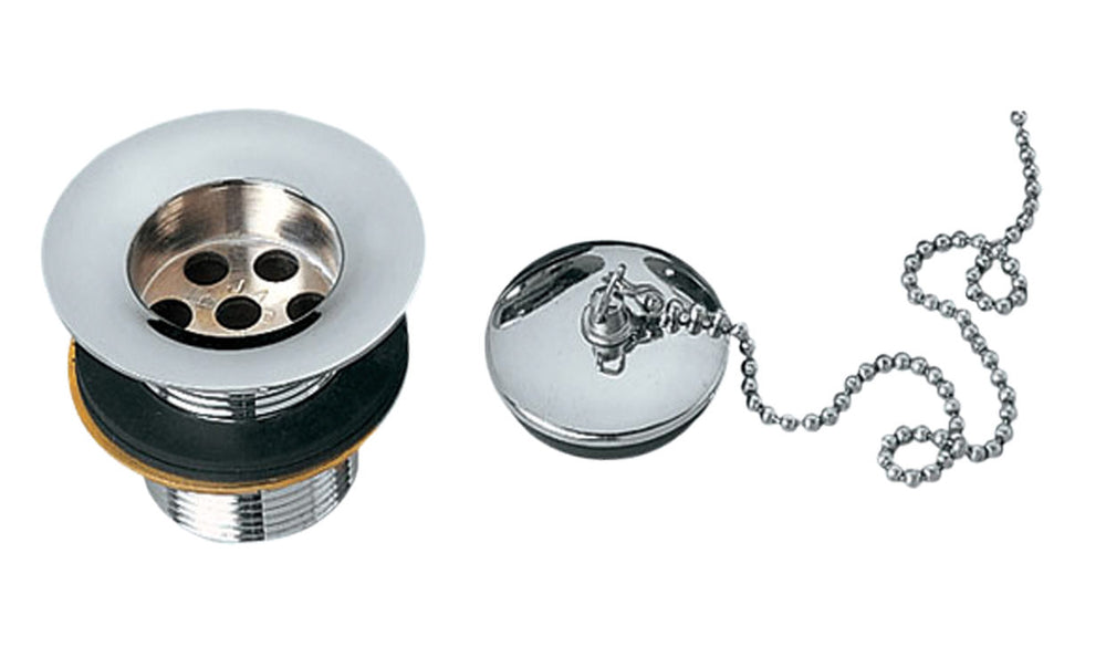 JTP Basin Waste with Chain and Plug - Chrome - 709