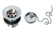 JTP Basin Waste with Chain and Plug - Chrome - 709