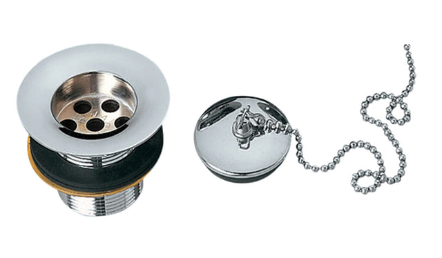 JTP Basin Waste with Chain and Plug - Chrome - 709