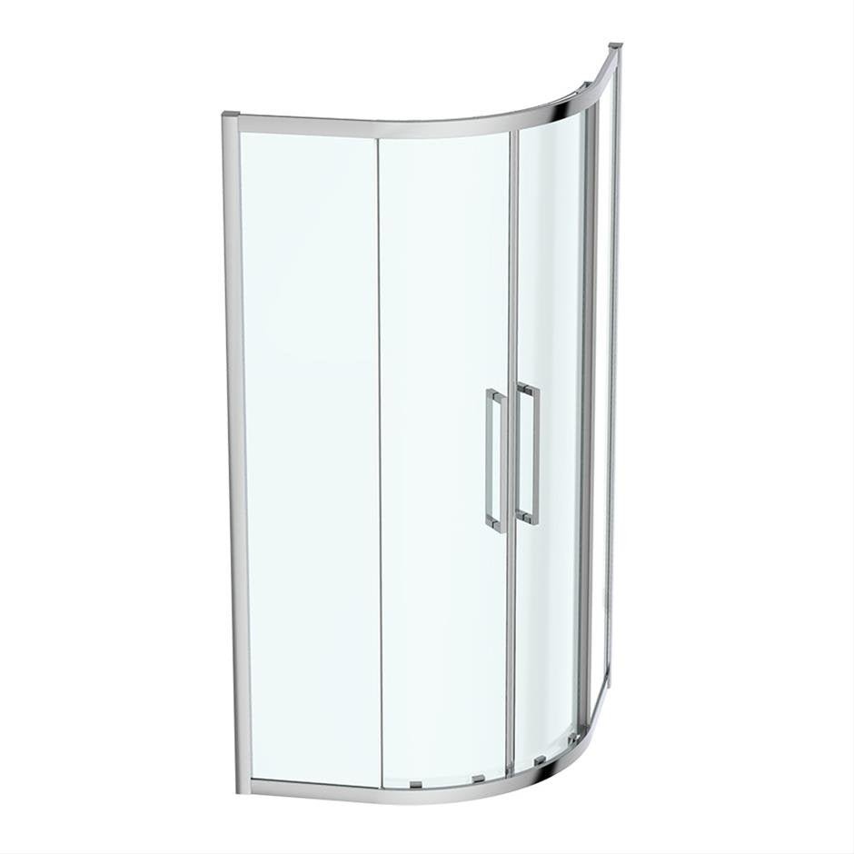 Ideal Standard I.life Quadrant Enclosure W/ Idealclean Clear Glass - Bright Silver Finish - T4959EO - TAP 'N' SHOWER
