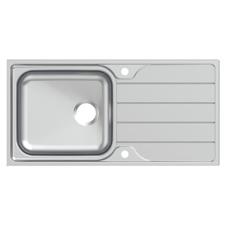 Armitage Shanks Sandringham Sink Pack with Sink Drainer and Waste 1000mm X 500mm - Stainless Steel - S1297MY - TAP 'N' SHOWER