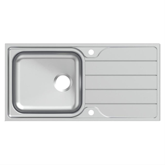 Armitage Shanks Sandringham Sink Pack with Sink Drainer and Waste 1000mm X 500mm - Stainless Steel - S1297MY - TAP 'N' SHOWER