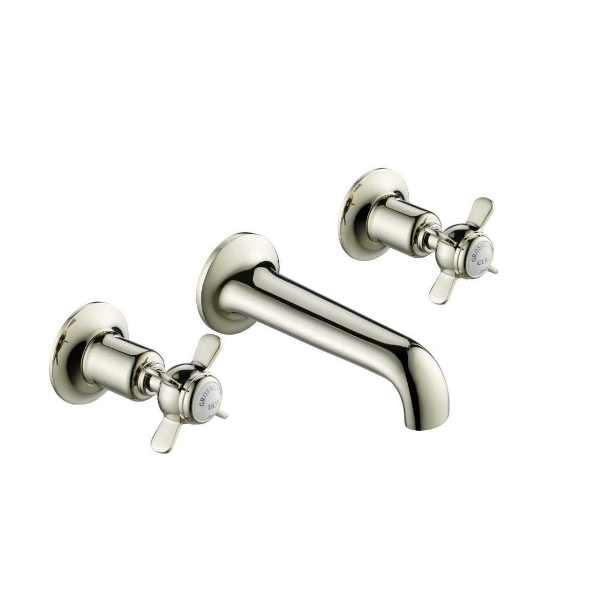 JTP Grosvenor Pinch 3 Hole Basin Mixer - Nickel - 98089ANK - TAP 'N' SHOWER