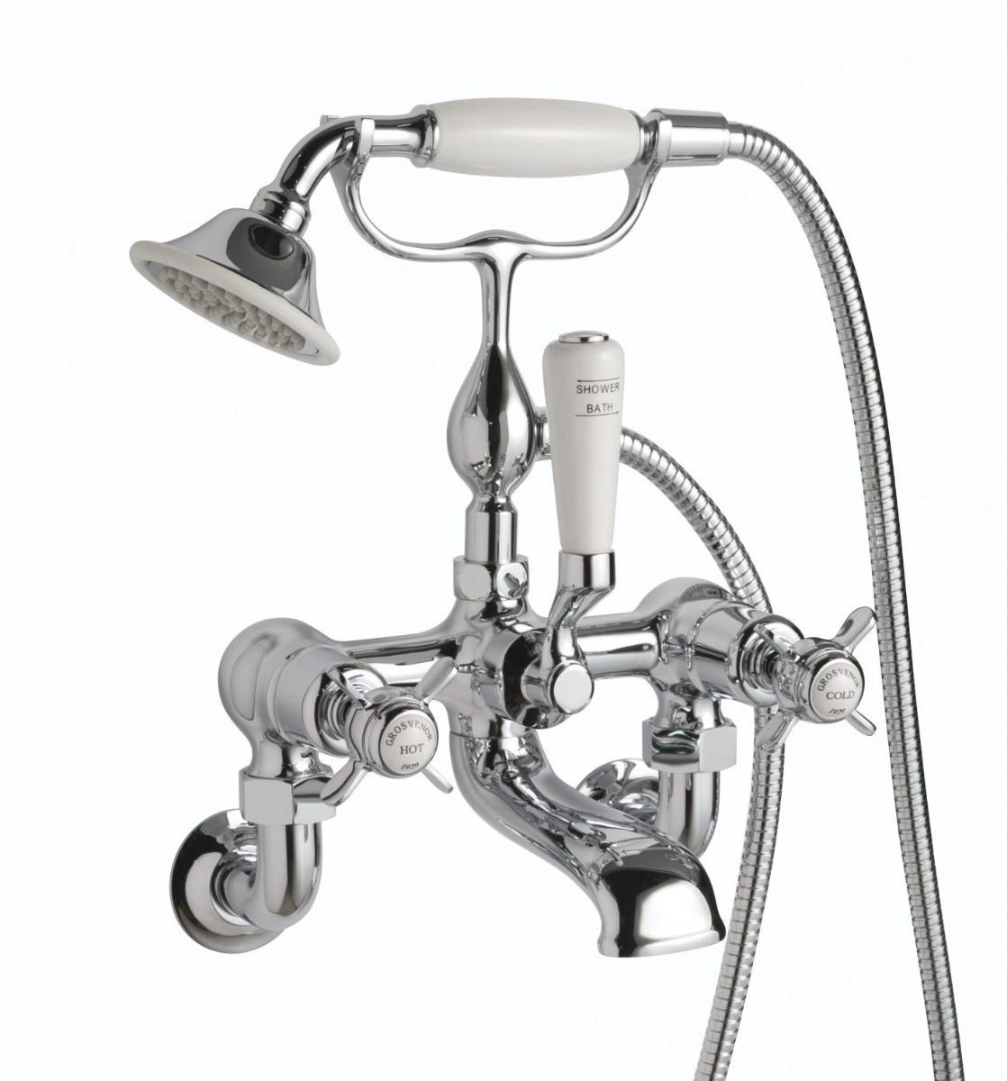 JTP Bath Shower Mixer Wall Mounted with Kit - Chrome - 98275WM - TAP 'N' SHOWER