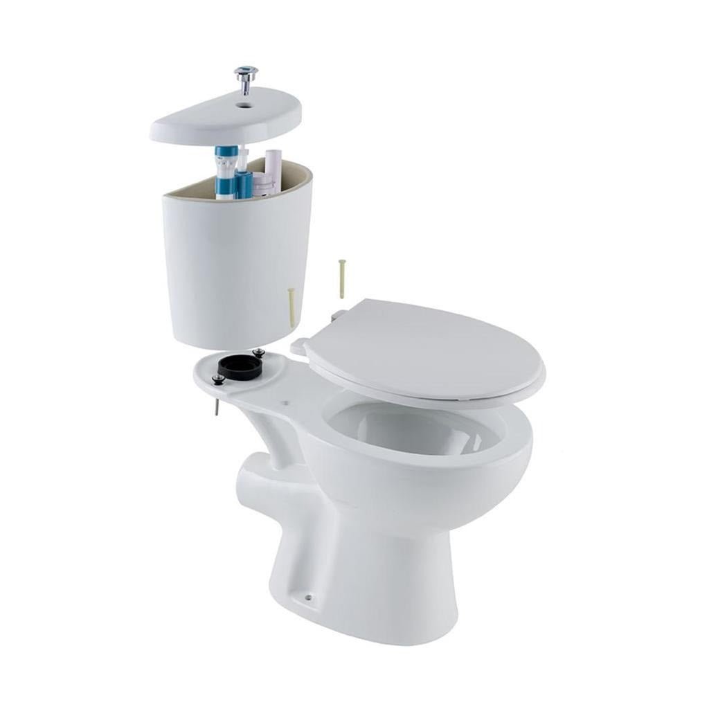Eastbrook Loire in a Box Close Coupled Toilet & Standard Seat - White - 99.017 - TAP 'N' SHOWER