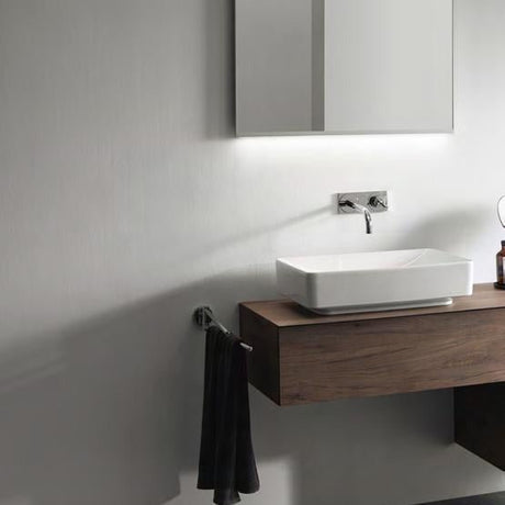 Geberit Selnova 2 Tap Holes Compact Countertop Basin 450mm - White - 501.516.00.7 - TAP 'N' SHOWER