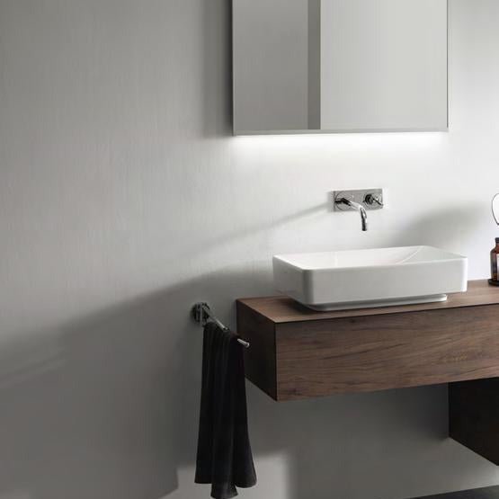 Geberit Selnova 2 Tap Holes Compact Countertop Basin 450mm - White - 501.516.00.7 - TAP 'N' SHOWER