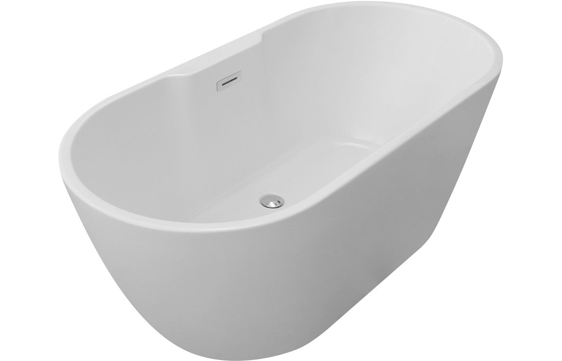 Prystine Elgin Freestanding 0TH Bath 1655 x 745 x 580mm - White - PRIS104125 - TAP 'N' SHOWER