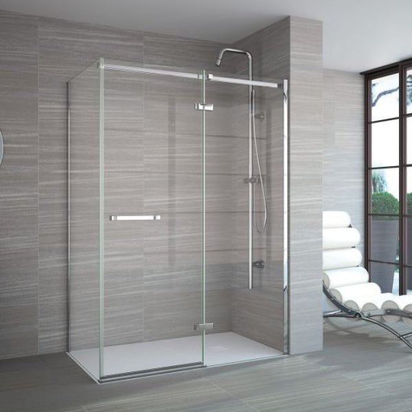 Merlyn 8 Series Quadrant Shower Door Extension Profile - Frameless and Hinged with 20mm Adjustment - Chrome - A0614A0 - TAP 'N' SHOWER
