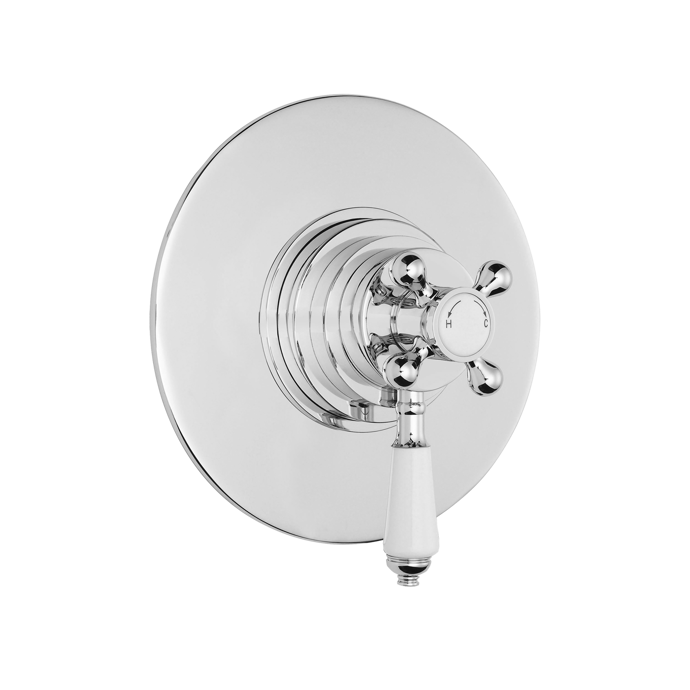 Nuie Dual Handle Victorian Concealed Shower Valve - Chrome - A3092C