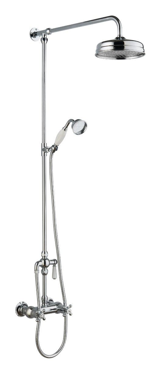 Launde Abbey Shower Kits Traditional Thermostatic Shower Valve and Kit - Chrome - TAP 'N' SHOWER