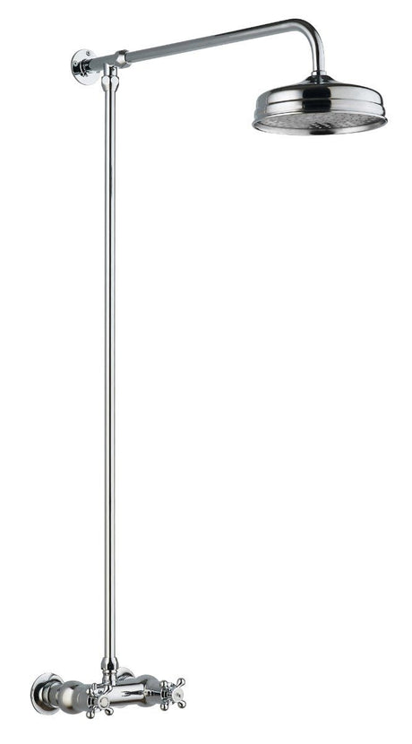 Launde Abbey Traditional Thermostatic Shower Valve with Shower Kit - Chrome - TAP 'N' SHOWER