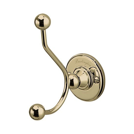 Burlington Double Robe Hook - Gold - A4GOLD - TAP 'N' SHOWER