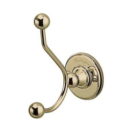 Burlington Double Robe Hook - Gold - A4GOLD - TAP 'N' SHOWER
